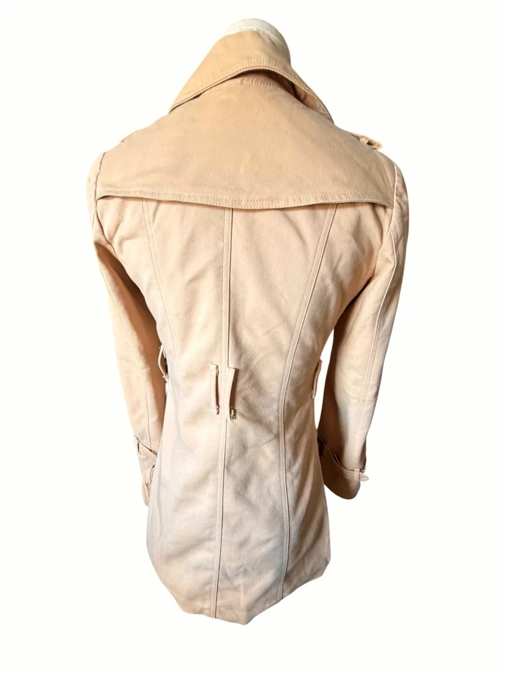Burberry Brit Women's Double-Breasted Tan Trench Coat Sz Small - Picture 7 of 11